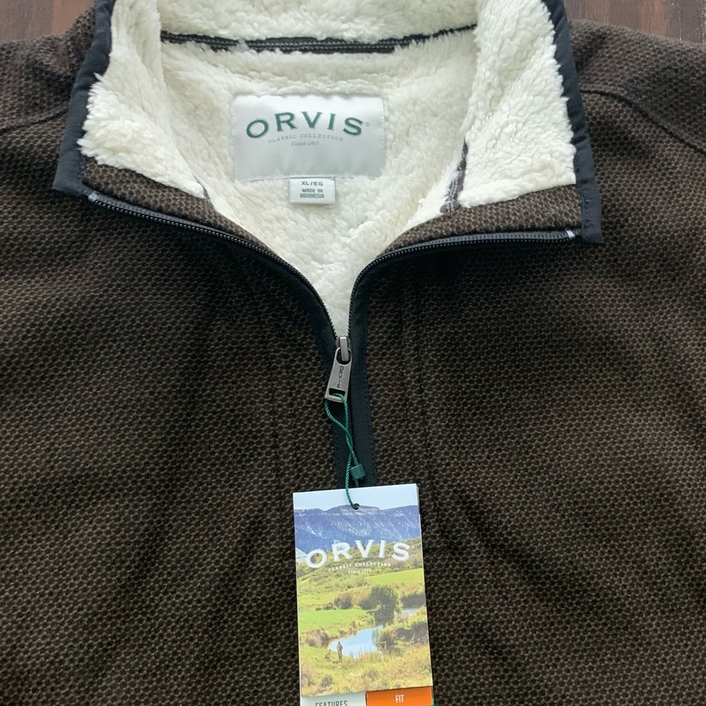 - NWTOrvis 1/4 zip Fleece/ Sherpa pullover Sizes XL and XXL